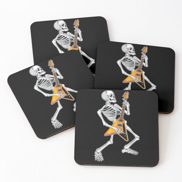 Item preview, Skeleton Playing Guitar Cool Rock Guitarist Gift Fan designed and sold by patsa4.
