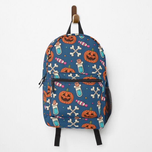 Item preview, Pumpkin and candy blue Halloween pattern designed and sold by Arne Smet.