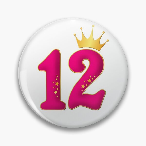 Item preview, 12 años, diseño de fiesta de cumpleaños para niñas. 12 y corona designed and sold by iclipart.
