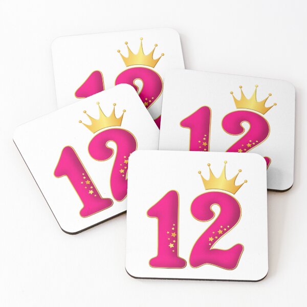 Item preview, 12 años, diseño de fiesta de cumpleaños para niñas. 12 y corona designed and sold by iclipart.