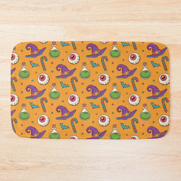 Item preview, Witch hat and eyeball yellow Halloween pattern designed and sold by Arne Smet.