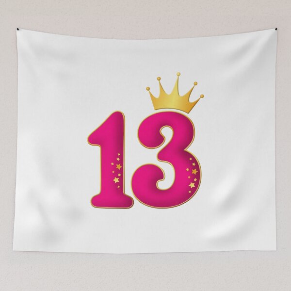 Item preview, 13 años, diseño de fiesta de cumpleaños para niñas. 13 y corona designed and sold by iclipart.