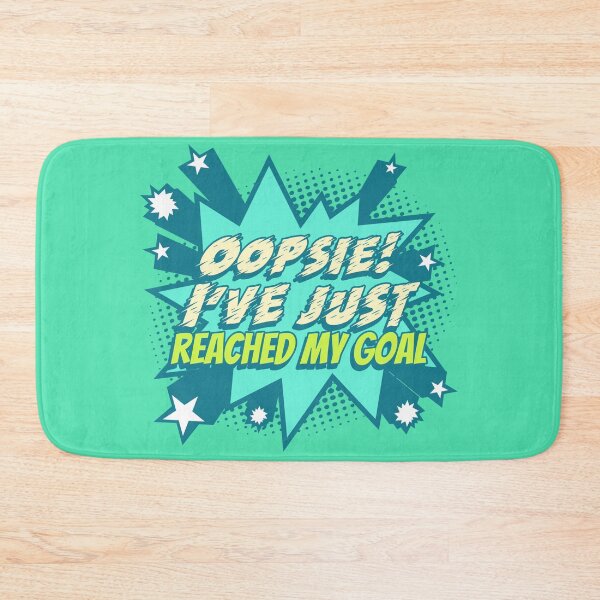 Item preview, Ooopsie!  I have just reached my goal teal background - Cute Colorful Star Design - Dreams come true designed and sold by IrinchiDE.