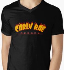Carly Rae Thrasher T-Shirt mit V-Ausschnitt für Männer