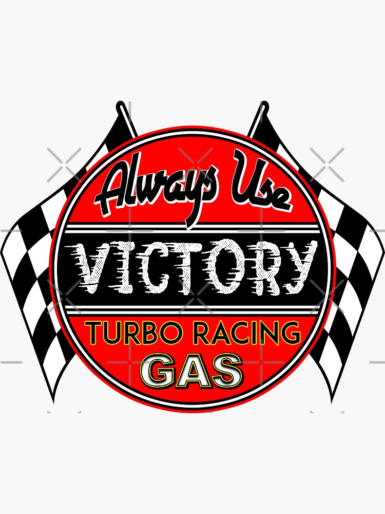 "Victory Racing Gas Fuel Vintage Auto Car Advertising Logo Hot Rods 2