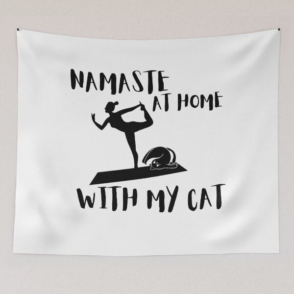 Item preview, Namaste At Home With My Cat designed and sold by Quadghouls.