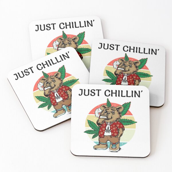 Item preview, Just Chillin' Pot Smoking Teddy Bear designed and sold by ojdart.