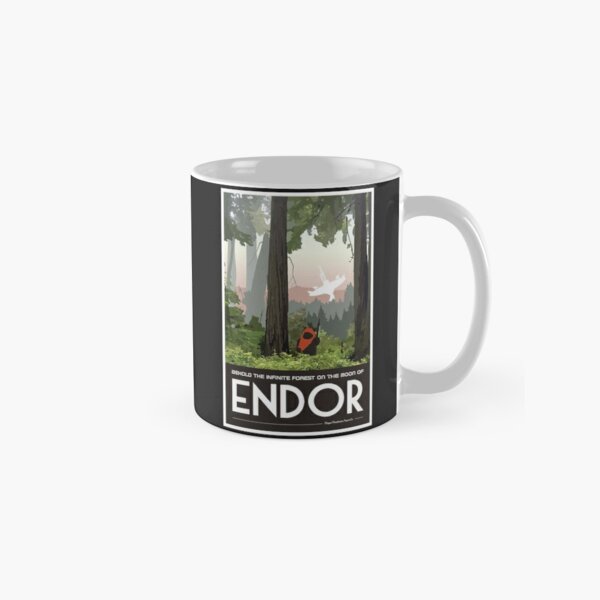 Star Wars Camp Endor Retro Mugs | Ewok Forest Camp of Endor Cups | Set of 2 Mugs