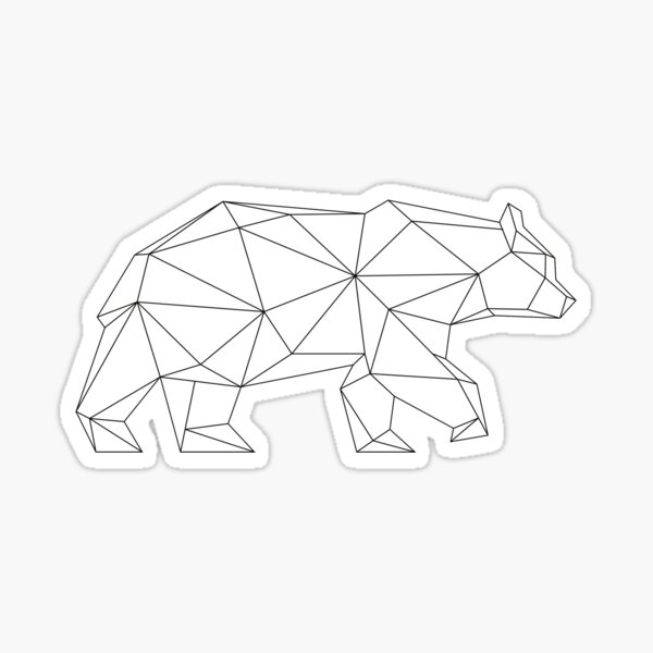Geometric Polar Bear Sticker