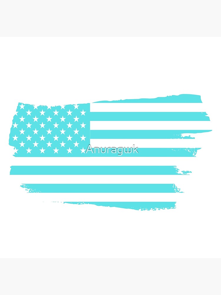 "American Flag Blue Color" Poster for Sale by Anuragwk Redbubble