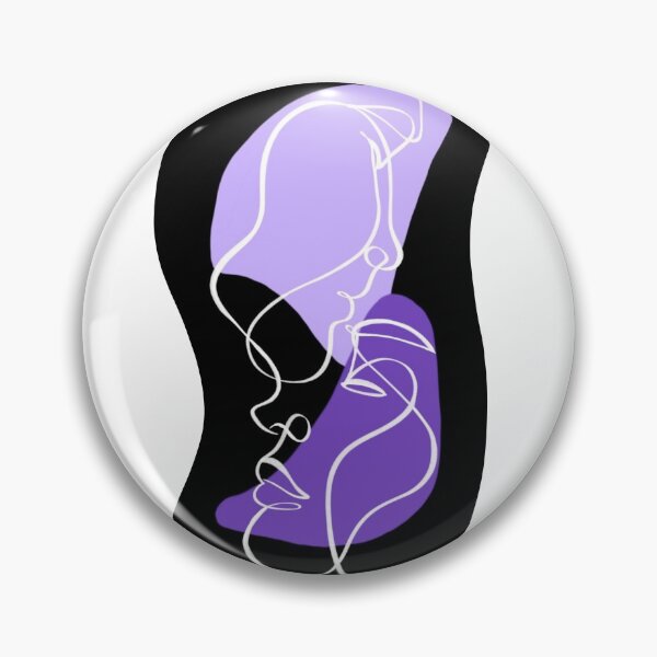 Item preview, One line face art violet & purple  designed and sold by Mywaytothehigh.