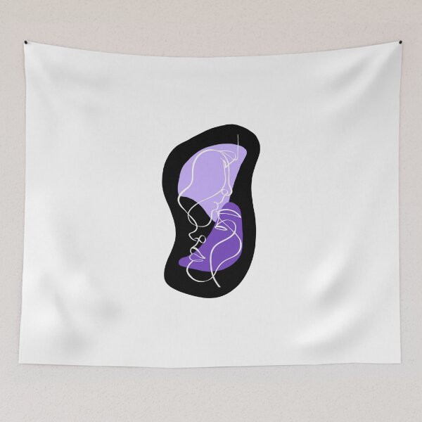 Item preview, One line face art violet & purple  designed and sold by Mywaytothehigh.