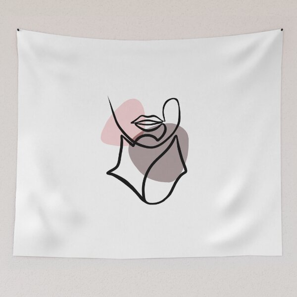 Item preview, One line face art pink  designed and sold by Mywaytothehigh.