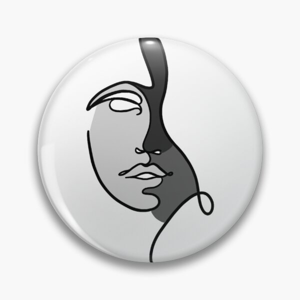 Item preview, One line face art grey   designed and sold by Mywaytothehigh.
