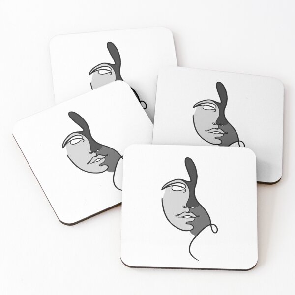 Item preview, One line face art grey   designed and sold by Mywaytothehigh.