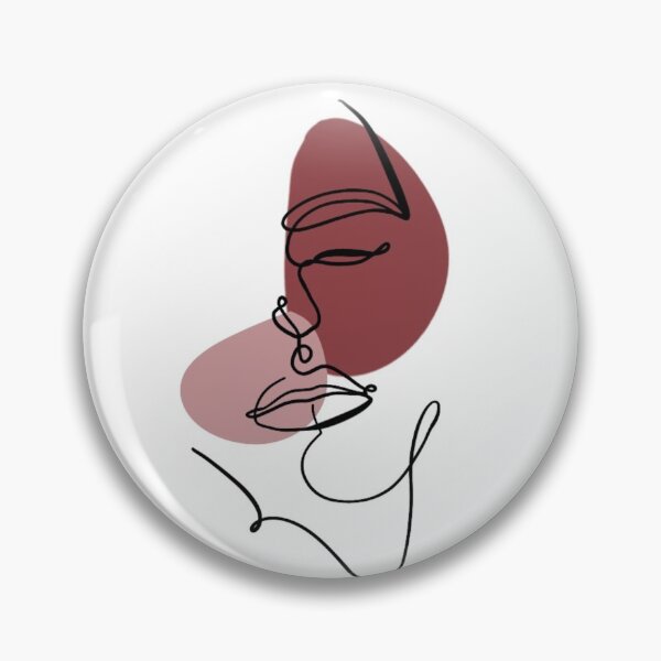 Item preview, One line face art pink tones designed and sold by Mywaytothehigh.
