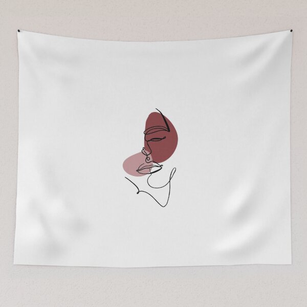 Item preview, One line face art pink tones designed and sold by Mywaytothehigh.