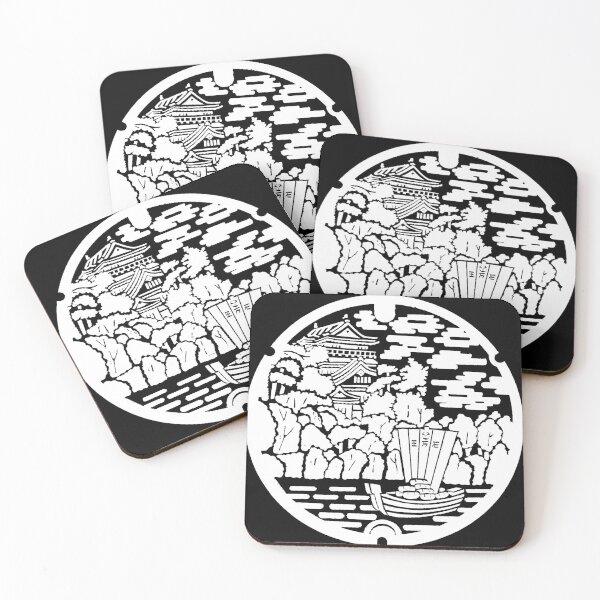 Item preview, Japanese castle murial on manhole in Japan designed and sold by mattraski.