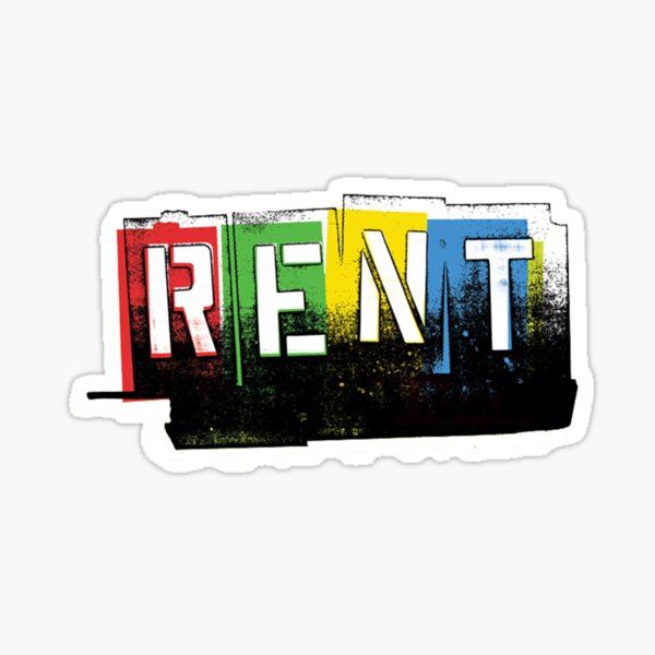 Rent Logo Color Sticker