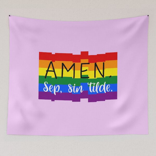 Item preview, Amen, Sep, Sin Tilde LGBT Pride Flag designed and sold by poisondesign.