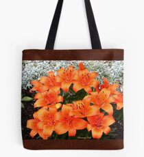 Orange Lilies in My Garden Tote Bag
