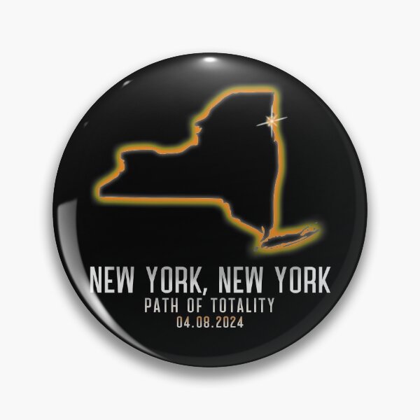 Item preview, New York Map Path Of Totality 4.8.2024 Total Solar Eclipse Gear designed and sold by DynamicDesign.