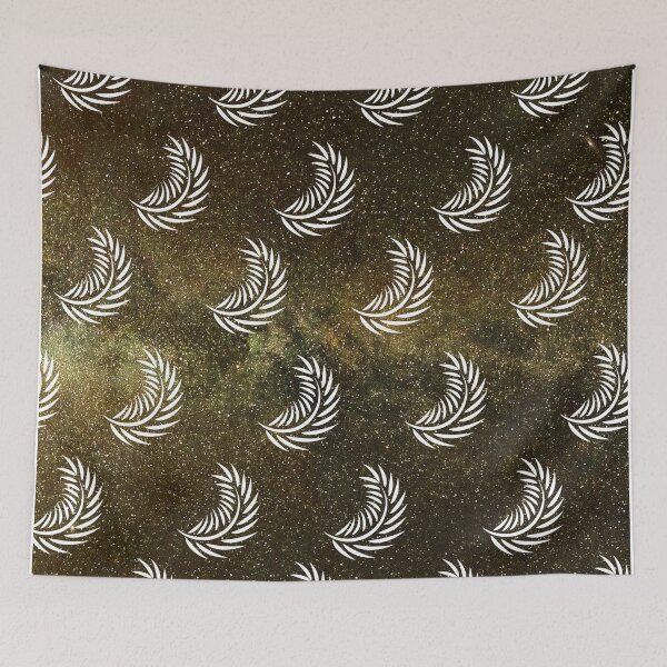 Item preview, fern leaves with background of galaxy designed and sold by KheinJohn.