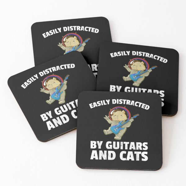 Item preview, Easily Distracted Cats And Guitar Vintage Retro designed and sold by patsa4.