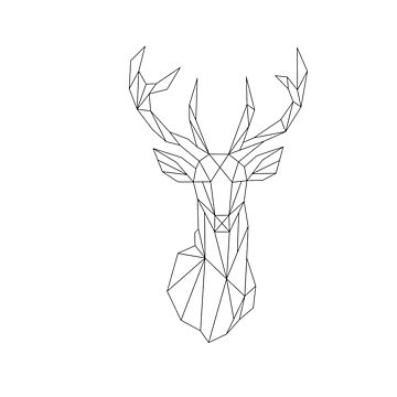 Artwork thumbnail, Geometric Deer by smalltownnc