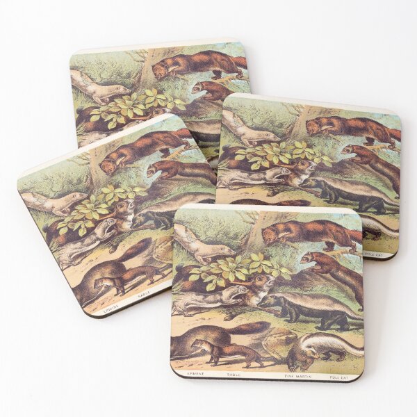 Item preview, Ferret, Ermine, Weasel, Sable, Pine, Martin, Pole Cat, Ratel and Skunk designed and sold by Vintage Designs +.