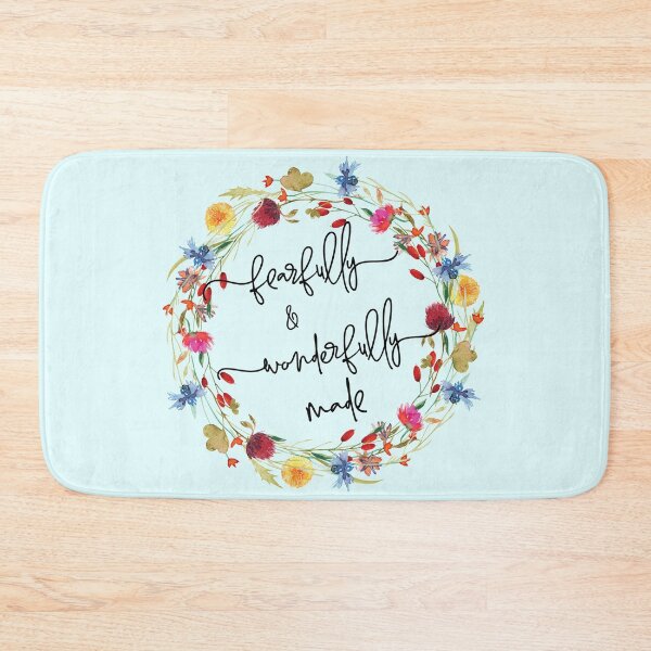 Item preview, Fearfully and Wonderfully Made – Floral Bible Verse designed and sold by PlumBlushCo.