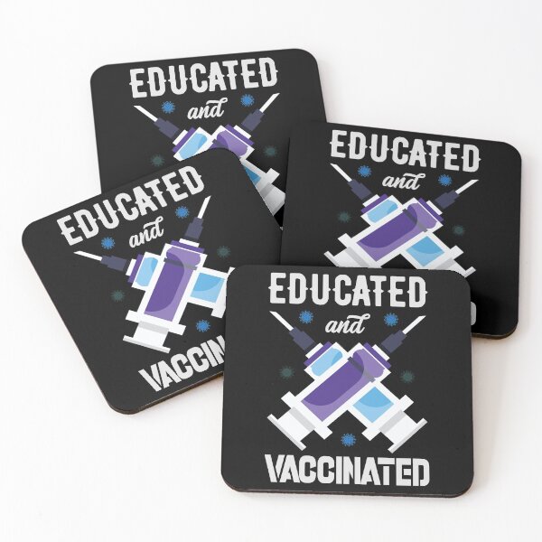 Item preview, Funny Vaccined idea "EDUCATED AND VACCINATED" 2021: funny shirt f - well vaccined - retro style lovers - shirt for mom and dad mother and father vaccinated designed and sold by charaf19.