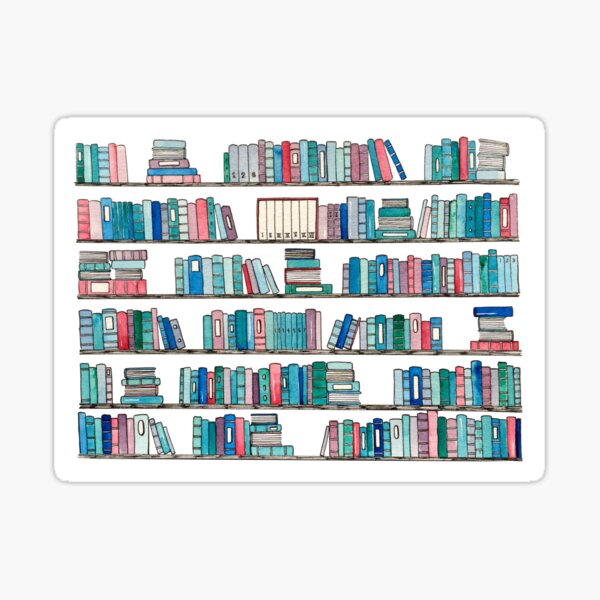 Item preview, Red & Teal Library designed and sold by Emma Mildred Cowell.