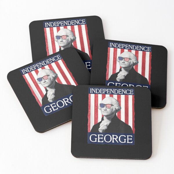 Item preview, Independence George Washington Glasses July 4th America Flag designed and sold by patsa4.