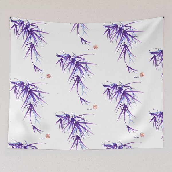 Item preview, Summer - Lavender bamboo sumie brush painting designed and sold by Rebecca Rees.