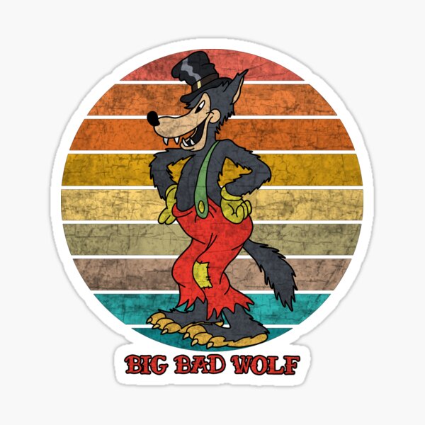 "Vintage Big Bad Wolf" Sticker for Sale by ValentinaHramov Redbubble