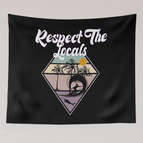Item preview, Respect The Locals Funny Shark Week Bron To Surf Gift designed and sold by medbdj.
