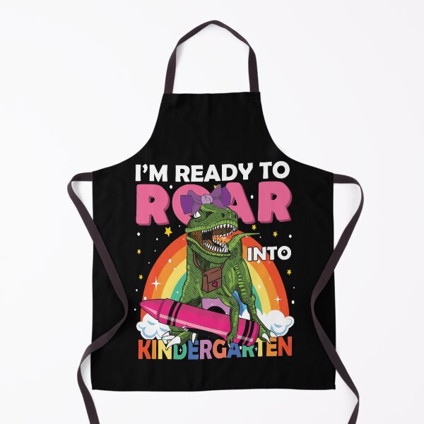 Item preview, I'm Ready To Roar Into Kindergarten | Funny Girl Dinosaur Back To School designed and sold by GravitiTees.
