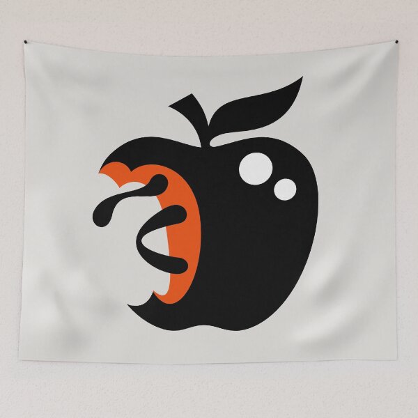 Item preview, Bad apple with worms (on white) designed and sold by SergPerep.