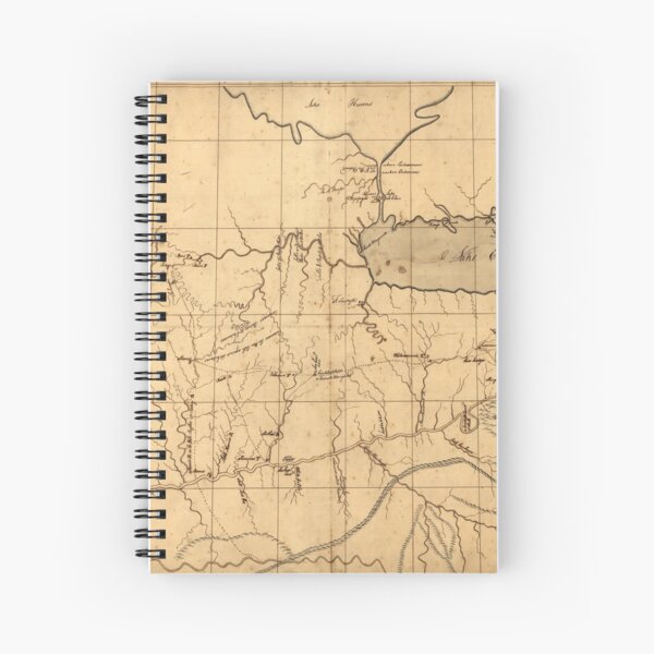 Map Of Ohio 1753 Spiral Notebook