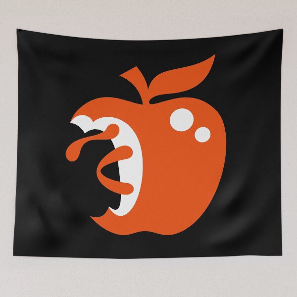 Item preview, Bad apple with worms (on black) designed and sold by SergPerep.