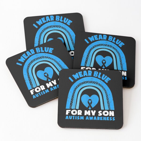 Item preview, I Wear Blue For My Son Autism Awareness Day Rainbow Dad Mom designed and sold by patsa4.