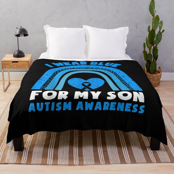 Item preview, I Wear Blue For My Son Autism Awareness Day Rainbow Dad Mom designed and sold by patsa4.