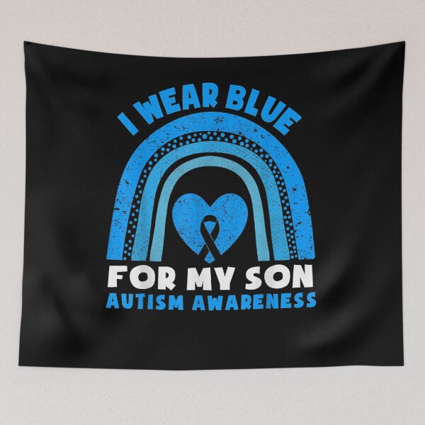 Item preview, I Wear Blue For My Son Autism Awareness Day Rainbow Dad Mom designed and sold by patsa4.