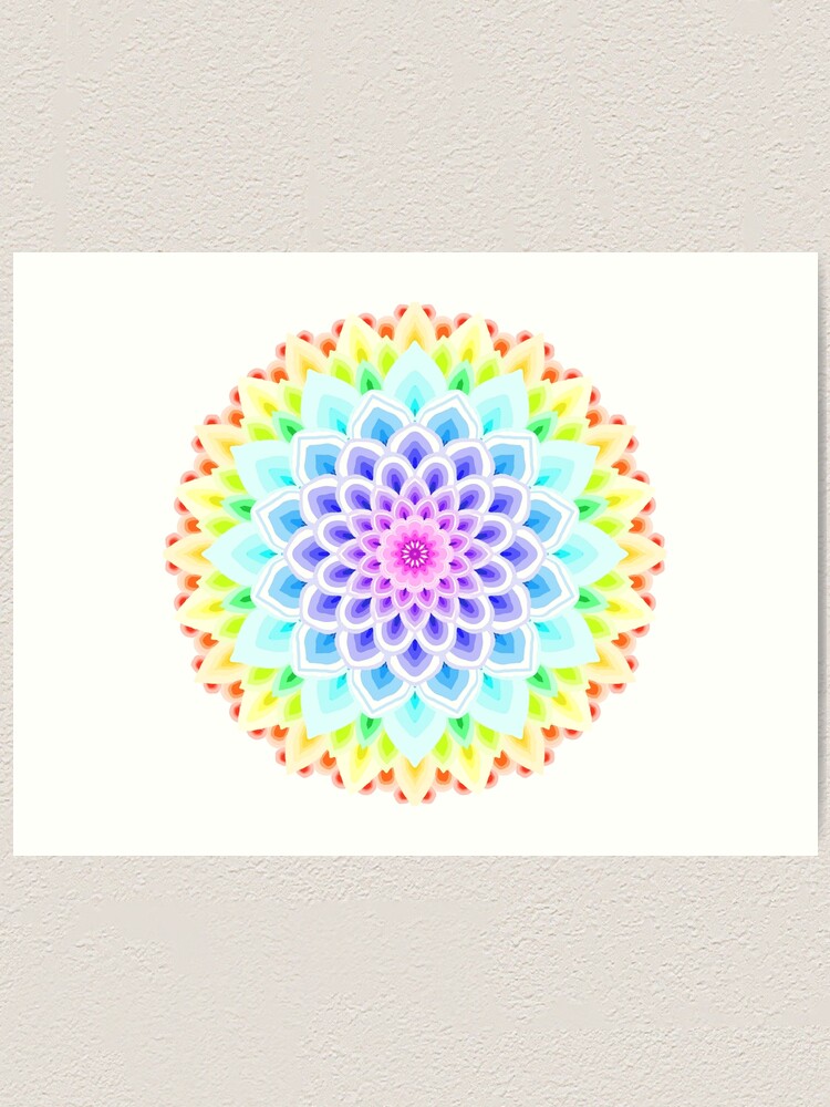 Download "RAINBOW MANDALA" Art Print by artbysavi | Redbubble