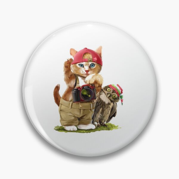 Artikelvorschau, Katze und Eule T-Shirt entworfen und verkauft von davidwilysse.