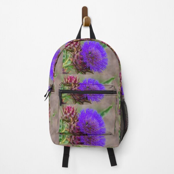 Item preview, Artichoke flower with a Honey Bee and a Bumblebee collecting nectar designed and sold by Dalyndigital Photography.