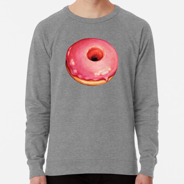 Strawberry Donut Pattern Lightweight Sweatshirt