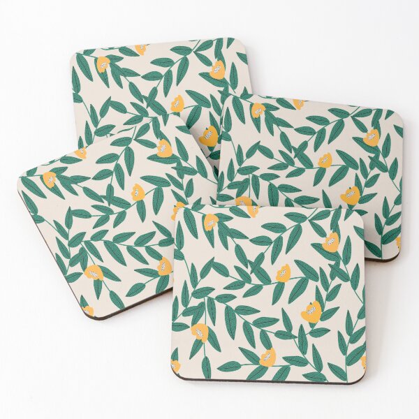 Item preview, Yellow and green aesthetic floral design designed and sold by Ila Mandlik.