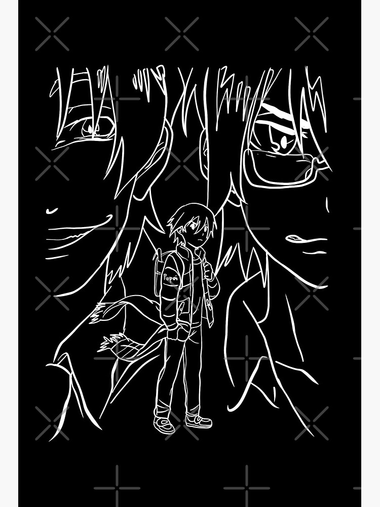 Erased Anime Characters Silhouette - Satoru Fujinuma x Kayo Hinazuki -  Animangapoi Fanart | Art Board Print